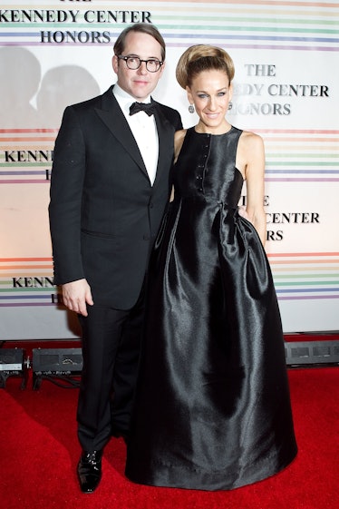 Matthew Broderick (L) and Sarah Jessica Parker arrive at the 34th Kennedy Center Honors 